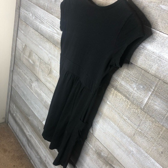 Old Navy small black midi front pocket midi comfort lounge casual dress - Picture 2 of 4